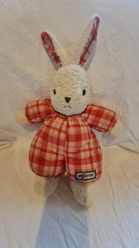 Doudou peluche lapin - peluche, rouge