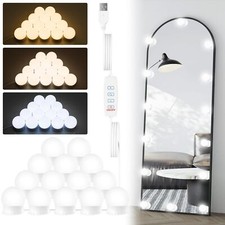 Led Miroir Coiffeuse Hollywood Lumiere Coiffeuse avec 14 Ampoules Lampe Coiff...