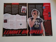 Lemmy Motorhead clippings UK 1990s Iron Maiden ad