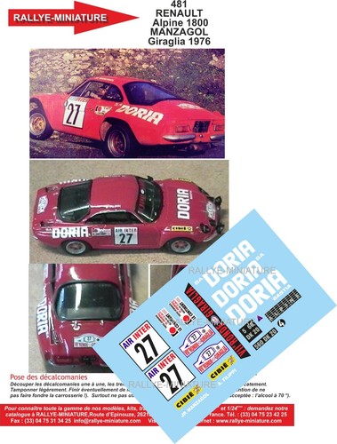 Decals ref 0481 renault - decals,