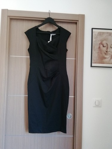 Robe midi fourreau drapée en - robe,
