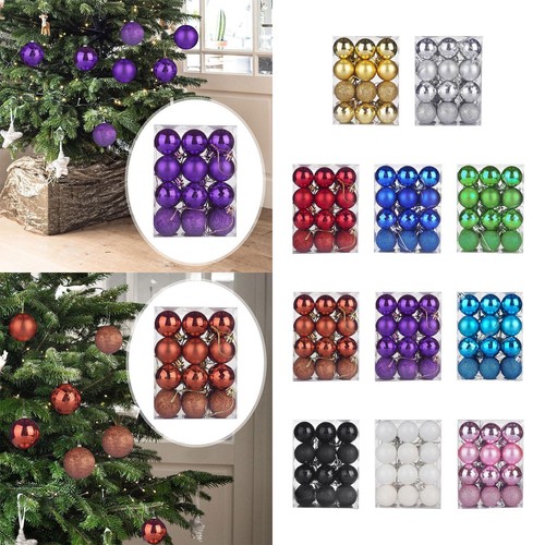 24x boules noël ornements - 24x, de