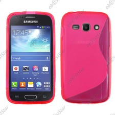 Housse Etui Coque Silicone Motif S-line Gel Rose pour Samsung Galaxy Ace 3 S7270