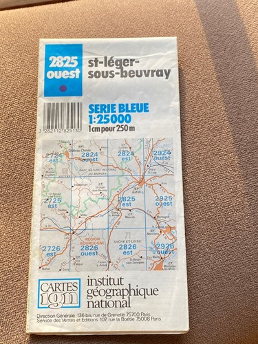 Carte ign série - carte, bleue