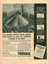 Publicité ancienne éleveuse poussi-Prop matériel agricole 1955 issue de magazine