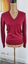 Pull Uniqlo Femme Col V Taille S 100% Laine Neuf