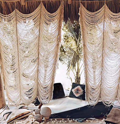 Macrame curtain boho - macrame,