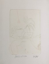 Alekos FASSIANOS - "Ange des miroirs V" - Pointe-sèche originale signée - 1981