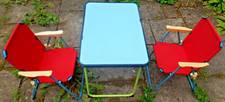 ensemble table 2 chaises camping pique nique pour enfants poupée vintage ancien