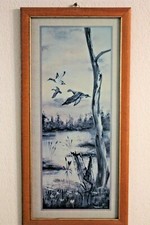 Cadre 49 x 24 cm "canards à l'étang"