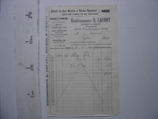 Facture circa 1880 Lafont Bacque Piretti rue Bannelier DIJON vin eaux biere kola