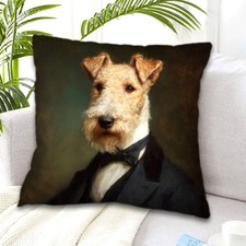 Housse de coussin Chien anglais gentleman costume ancien 45 cm