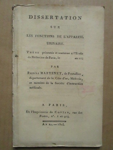 Martenet dissertation sur - martenet, :