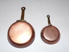 Collections Dinettes Jouets Ancien pour Poupées 2 Poêles cuivre 