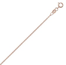 Chaine Cable Femme Or Rose 9 k/carat - 40.6, 45.7, 50.8, 55.9, 61cm