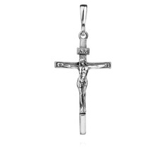 Pendentif croix en argent sterling 925 crucifix INRI Jésus Christ bijoux...