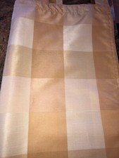 FABULOUS COUNTRY CURTAINS TAP TOP GOLD LARGE CHECK CURTAINS 63”L