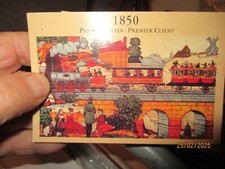Carte Chemin de Fer à Vapeur 1850 Premier Train Premier Client