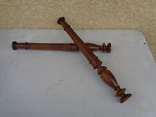 2 anciennes colonnes bois tourné balustre noyer sculpté meuble ancien lampe