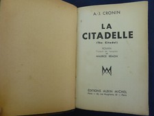 Livre A.-J. CRONIN LA CITADELLE Traduit Maurice Rémon Editions Albin Michel