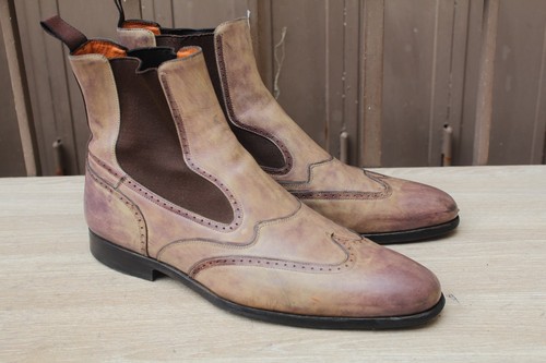 Boots santoni chelsea cuir - santoni, 7,5