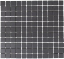 Mosaïque carrelage céramique noir non vitré cuisine 18B-0311-R10_f | 10 plaques