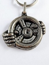 PORTE-CLES - VOLANT COURSE Racing FORMULE 1 RALLYE Métal 2D Top Qualité Vintage