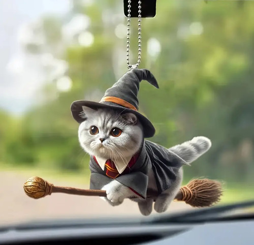 Pendentif balai ornement sapin