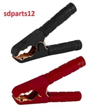2x Pinces Crocodiles Borne de Batterie Voitures Pour Cable Démarrage Rouge Noir