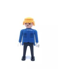 PLAYMOBIL * POLICE * Homme Blond Officier Veste Bleu Gants Blancs 3309 3489 3564