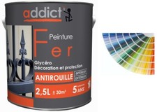 PEINTURE ANTIROUILLE PROTECTION DECORATION direct Métaux ferreux fer métal 2.5L
