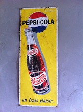 Plaque tole  *۩ pepsi cola ۩* loft -no émaillée-objet publicitaire-vintage