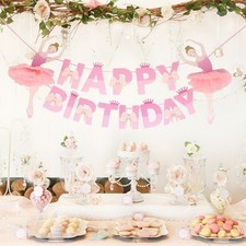  Bannière De Joyeux Anniversaire Bannières Fête Pour Enfants Décorations Filles