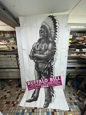 Rare affiche ancienne cirque Amar  Buffalo Bill Indien tomawak
