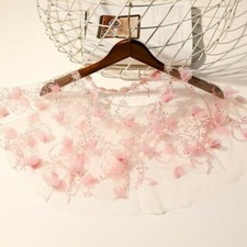 Femme Dentelle Maille Cape Bolero Mariage 3D Floral Étole Cape Châle