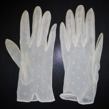 Anciens GANTS Blancs de MARIÉE ou COMMUNIANTE Cérémonie MARIAGE COMMUNION  7 1/2