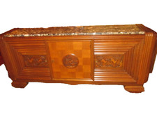 Buffet art déco 3 portes décor de chasse