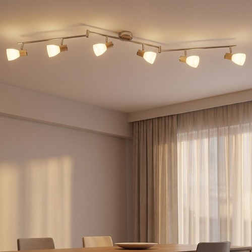 Plafonnier spot flammes bois - 6,