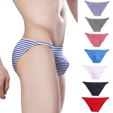 Sous-Vêtements Sexy Pour Hommes Slip Doux Rayé Taille Basse U Pouch Bikinis /