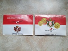 2 BU MONACO  2002 sous blister : 1€ et 2€ 50, 20 et 10 centimes  Limited Edition