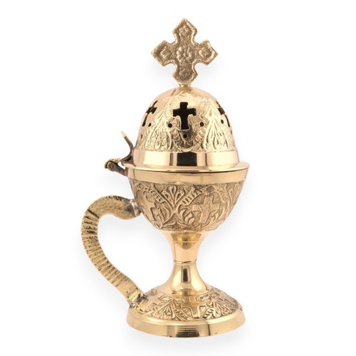 Incense burner deluxe brass - incense,