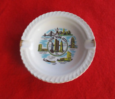 Cendrier VINTAGE NEW YORK CITY-WORD TRADE CENTER en faïence de 11,8 cm de diamèt