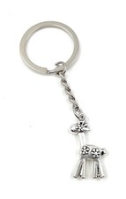 Girafe Fleurs Désert Porte-Clés Métal Porte-Bonheur Remorque