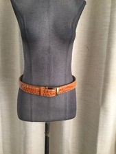 Superbe Et Authentique Ceinture Crocodile Marron Franck Namani 75 Jamais Porté 