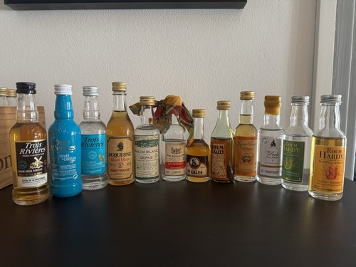 Lot mignonettes rhum divers - 12,