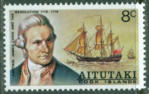 Aitutaki 1974 sail ship - 1974, the
