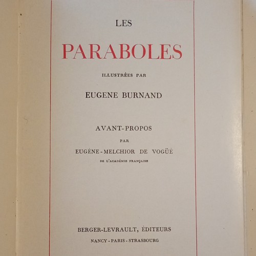 Berger levrault les paraboles - les,