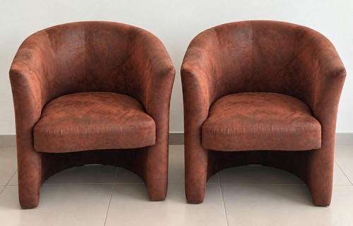Lot fauteuils club simili - lot, 2