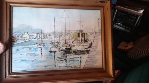 Aquarelle marine non signée - aquarelle,