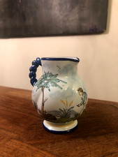 JOLI PETIT PICHET  EN CÉRAMIQUE, DÉCOR TOURNANT  " NEVERS " A. MONTAGNON